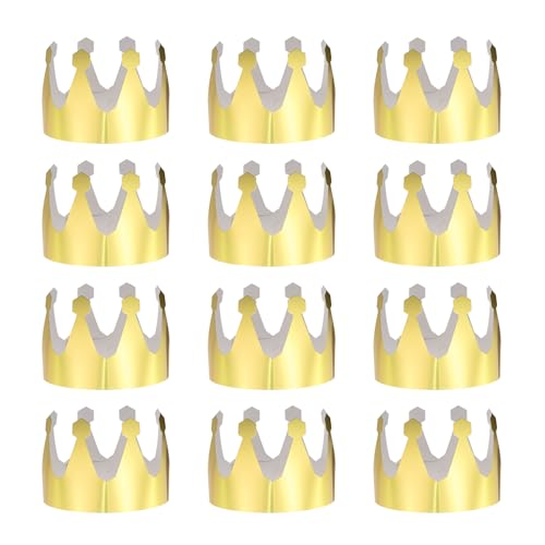 QUARKZMAN 12 Stück Papierkronen Goldfolie Geburtstagskronen Großpackung Partyhüte für Geburtstagsfeierhüte Dekoration Kronen Partybedarf, geometrischer Formenstil QUARKZMAN 12 Stück Papierkronen Goldfolie Geburtstagskronen Großpackung Partyhüte für Geburtstagsfeierhüte Dekoration Kronen Partybedarf, geometrischer Formenstil von QUARKZMAN