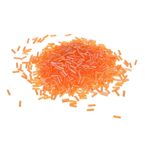 QUARKZMAN 1200 Stück Röhrenperlen, 6,8x1,8mm Rocailles Perlen Orange Glasperlen zum Auffädeln mit Glasfutter Perlenset für Armbänder Schmuckherstellung DIY Halsketten Handwerk QUARKZMAN 1200 Stück Röhrenperlen, 6,8x1,8mm Rocailles Perlen Orange Glasperlen zum Auffädeln mit Glasfutter Perlenset für Armbänder Schmuckherstellung DIY Halsketten Handwerk von QUARKZMAN