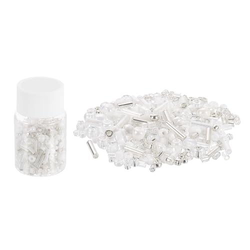 QUARKZMAN 1200 Stück Glasperlen zum Auffädeln, 1-4mm Armband Perlen Gemischte Perlenset, Mini Glasperlen Zwischenperlen für Armbänder Selber Machen DIY Ohrringe Halsketten, Silber Weiß QUARKZMAN 1200 Stück Glasperlen zum Auffädeln, 1-4mm Armband Perlen Gemischte Perlenset, Mini Glasperlen Zwischenperlen für Armbänder Selber Machen DIY Ohrringe Halsketten, Silber Weiß von QUARKZMAN