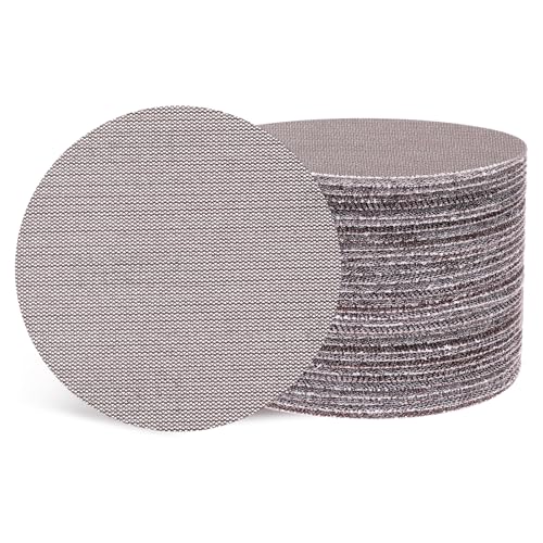 QUARKZMAN 125mm Mesh Schleifscheibe, 100 Stück 800 Körnung Staubfreies Trockenbauschleifpapier Klett-Schleifpads für Trockenbau Spachtelboden von QUARKZMAN