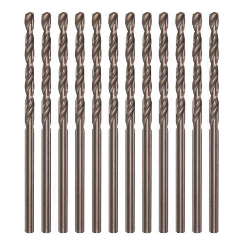 QUARKZMAN 12Stk Kobalt Bohrkronen 2.5mm M35 Schnellstahl Metrisch Verdrehte Bohrspitze Gerade Schaft Jobber Bohrkronen für Hartmetall Edelstahl Kupfer Aluminium Gusseisen Plastik QUARKZMAN 12Stk Kobalt Bohrkronen 2.5mm M35 Schnellstahl Metrisch Verdrehte Bohrspitze Gerade Schaft Jobber Bohrkronen für Hartmetall Edelstahl Kupfer Aluminium Gusseisen Plastik von QUARKZMAN