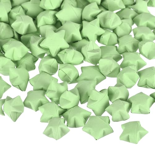 QUARKZMAN 136 Stück Origami Sterne Papierstreifen, Vorgefertigte Origami Papier Glückssterne Wunschstern 3D Bunte Stern für Weihnacht Hochzeit Valentinstag Geschenk Dekoration, Blassgrün QUARKZMAN 136 Stück Origami Sterne Papierstreifen, Vorgefertigte Origami Papier Glückssterne Wunschstern 3D Bunte Stern für Weihnacht Hochzeit Valentinstag Geschenk Dekoration, Blassgrün von QUARKZMAN