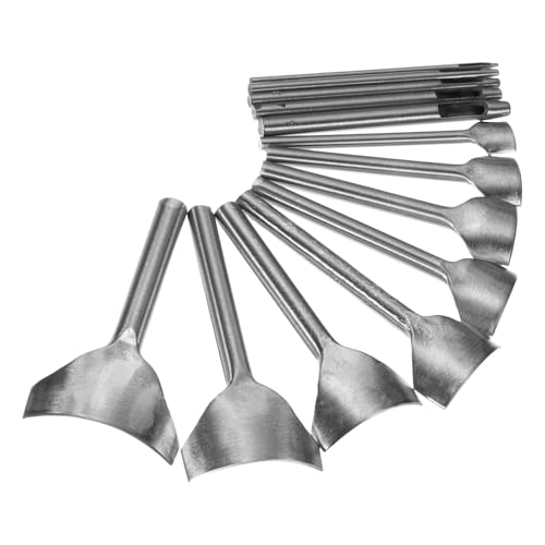 QUARKZMAN 14 Stück Lederstanze, 10mm-50mm bogenförmiger 1mm-5mm Schlitz, Leder Cutter Bogenkurve, Gürtelendenschneider, Karbonstahl-Stanzwerkzeug von Riemen, Geldbörse und Tasche von QUARKZMAN