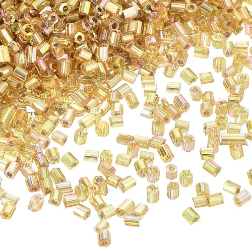 QUARKZMAN 1400 Stück Quetschperlen, 1,5x1,5mm Quetschröhrchen Tube Crimp Kupferrohr Crimp Perlen Perlen Abstandsperlen für Halsketten, Armbänder, Schmuckherstellung (Goldton) von QUARKZMAN