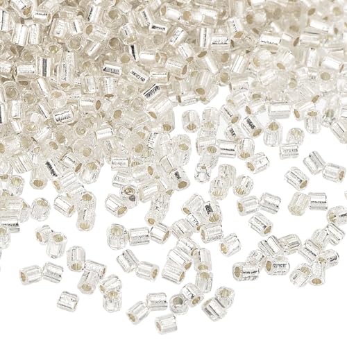 QUARKZMAN 1400 Stück Quetschperlen, 1,5x1,5mm Quetschröhrchen Tube Crimp Kupferrohr Crimp Perlen Perlen Abstandsperlen für Halsketten, Armbänder, Schmuckherstellung (Silber) von QUARKZMAN
