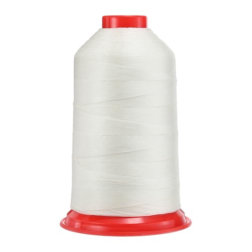 QUARKZMAN 1400 Yards Bonded Nylon Nähgarn Größe 420D/3 Nähen-Schweres Duty Nylon Polstergarn Outdoor-Garn für Leder Jeans und Webhandwerk Maschine DIY Weiß QUARKZMAN 1400 Yards Bonded Nylon Nähgarn Größe 420D/3 Nähen-Schweres Duty Nylon Polstergarn Outdoor-Garn für Leder Jeans und Webhandwerk Maschine DIY Weiß von QUARKZMAN