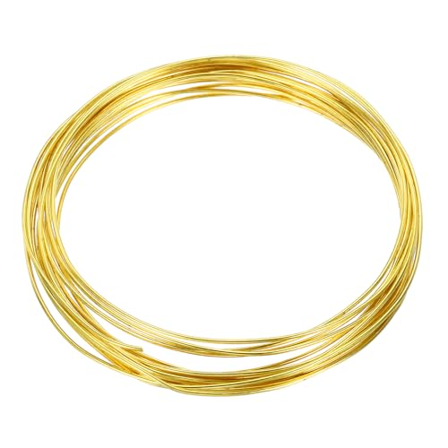 QUARKZMAN 15 Gauge Kupferdrähte für die Schmuckherstellung, 1 Rolle 5m Craft Anlaufbeständige Perlen-Drähte für die Schmuckherstellung DIY (Gold) von QUARKZMAN