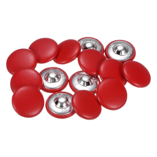 QUARKZMAN 15 Stück 40L Knöpfe Buttons groß, 25mm Hosenbund Enger Machen Metall Schaft Runde,Knopf für Strickjacker Kleider Blusen Handwerk Ohne Nähen, Rot QUARKZMAN 15 Stück 40L Knöpfe Buttons groß, 25mm Hosenbund Enger Machen Metall Schaft Runde,Knopf für Strickjacker Kleider Blusen Handwerk Ohne Nähen, Rot von QUARKZMAN