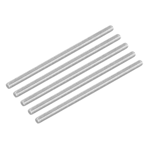 QUARKZMAN 15 Stück Gewindestange M4 x 80mm Vollgewinde Stange 304 Edelstahl Rechtsgewinde Stäbe für Ankerbolzen, Klemmen, Haken und U-Bolzen, 0,7 Gewindesteigung von QUARKZMAN