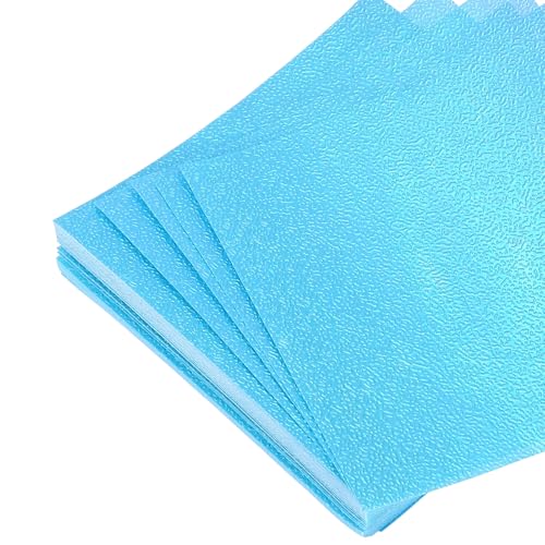 QUARKZMAN 150 Blatt Glitzer Origami Papier 6x6 Zoll Glänzend Funkelndes Quadratisches Falt Papier 15x15cm Irisierendes Papier für DIY Kunst, Handwerk Dekor, Blau von QUARKZMAN
