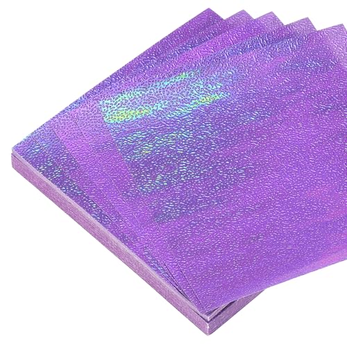 QUARKZMAN 150 Blatt Glitzer Origami Papier 6x6 Zoll Glänzend Funkelndes Quadratisches Falt Papier 15x15cm Irisierendes Papier für DIY Kunst, Handwerk Dekor, Dunkel Lila von QUARKZMAN