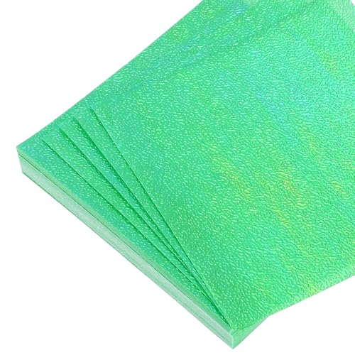 QUARKZMAN 150 Blatt Glitzer Origami Papier 6x6 Zoll Glänzend Funkelndes Quadratisches Falt Papier 15x15cm Irisierendes Papier für DIY Kunst, Handwerk Dekor, Grün von QUARKZMAN