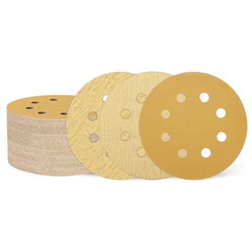 QUARKZMAN 150 Stück 125mm 5 Zoll Schleifscheiben 8 Loch 80/120/220 Körnung Klett-Schleifpapier Zufällige Exzenterschleifer Pads für Holzbearbeitung Automobil Metall, Gold QUARKZMAN 150 Stück 125mm 5 Zoll Schleifscheiben 8 Loch 80/120/220 Körnung Klett-Schleifpapier Zufällige Exzenterschleifer Pads für Holzbearbeitung Automobil Metall, Gold von QUARKZMAN