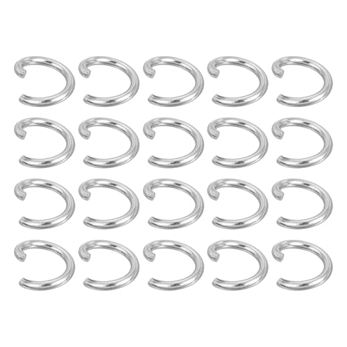 QUARKZMAN 150 Stück Biegeringe Edelstahl, 10 mm Spaltringe Metall 1,5 mm Dicke Offene Ringe Schmuck Reparatur Kettenringe Sprungringe für Schmuckherstellung Armbänder Halsketten Handwerk von QUARKZMAN