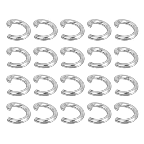 QUARKZMAN 150 Stück Biegeringe Edelstahl, 8 mm Spaltringe Metall 1,5 mm Dicke Offene Ringe Schmuck Reparatur Kettenringe Sprungringe für Schmuckherstellung Armbänder Halsketten Handwerk von QUARKZMAN