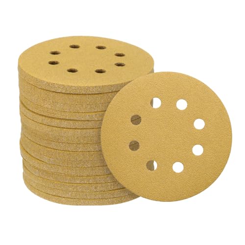 QUARKZMAN 150 Stück Haken- und Schleifpapier-Schleifscheiben 5" 8-Loch 80 Körnungen Aluminiumoxid-Schleifpapier für Exzenterschleifer Holzbearbeitung Sand Autolack, Gelb QUARKZMAN 150 Stück Haken- und Schleifpapier-Schleifscheiben 5" 8-Loch 80 Körnungen Aluminiumoxid-Schleifpapier für Exzenterschleifer Holzbearbeitung Sand Autolack, Gelb von QUARKZMAN