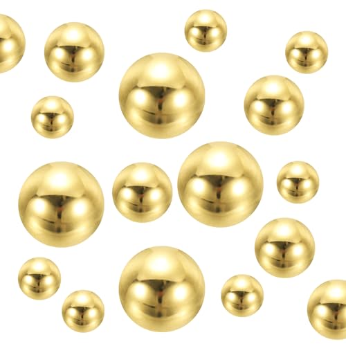 QUARKZMAN 150 Stück Kunstperlen Für Basteln, 8/14/20mm Ohne Loch ABS Runde Perlen Für Vasenfüller, Schmuckherstellung, Kosmetikboxen, DIY Teile, Tischdekoration, Heimdekoration, Gold QUARKZMAN 150 Stück Kunstperlen Für Basteln, 8/14/20mm Ohne Loch ABS Runde Perlen Für Vasenfüller, Schmuckherstellung, Kosmetikboxen, DIY Teile, Tischdekoration, Heimdekoration, Gold von QUARKZMAN