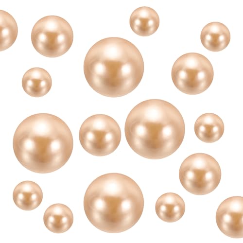QUARKZMAN 150 Stück Kunstperlen Für Basteln, 8/14/20mm Ohne Loch ABS Runde Perlen Für Vasenfüller, Schmuckherstellung, Kosmetikboxen, DIY Teile, Tischdekoration, Heimdekoration, Roségold QUARKZMAN 150 Stück Kunstperlen Für Basteln, 8/14/20mm Ohne Loch ABS Runde Perlen Für Vasenfüller, Schmuckherstellung, Kosmetikboxen, DIY Teile, Tischdekoration, Heimdekoration, Roségold von QUARKZMAN