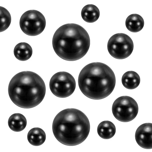 QUARKZMAN 150 Stück Kunstperlen für Basteln, 8/14/20mm Lochlose ABS Runde Perlen für Vasenfüller, Schmuckherstellung, Kosmetikboxen, DIY Teile, Tischdekoration, Heimdekoration, Schwarz QUARKZMAN 150 Stück Kunstperlen für Basteln, 8/14/20mm Lochlose ABS Runde Perlen für Vasenfüller, Schmuckherstellung, Kosmetikboxen, DIY Teile, Tischdekoration, Heimdekoration, Schwarz von QUARKZMAN