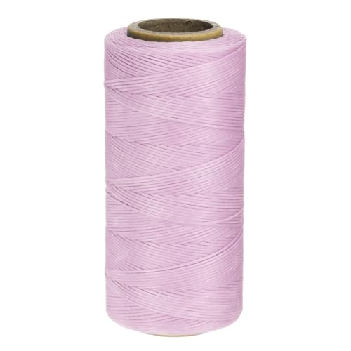 QUARKZMAN 150D 0,8 mm Flaches Gewachstes Garn 284 Yards Polyester Leder Nähen Gewachstes Faden Hand Nähen Gewachstes Seil für Leder Nähen Buchbinden DIY Handwerk Lila Braun von QUARKZMAN