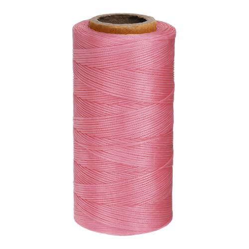 QUARKZMAN 150D 0,8 mm Flaches Gewachstes Garn 284 Yards Polyester Leder Nähen Gewachstes Faden Hand Nähen Gewachstes Seil für Leder Nähen Buchbinden DIY Handwerk Rouge Pink QUARKZMAN 150D 0,8 mm Flaches Gewachstes Garn 284 Yards Polyester Leder Nähen Gewachstes Faden Hand Nähen Gewachstes Seil für Leder Nähen Buchbinden DIY Handwerk Rouge Pink von QUARKZMAN