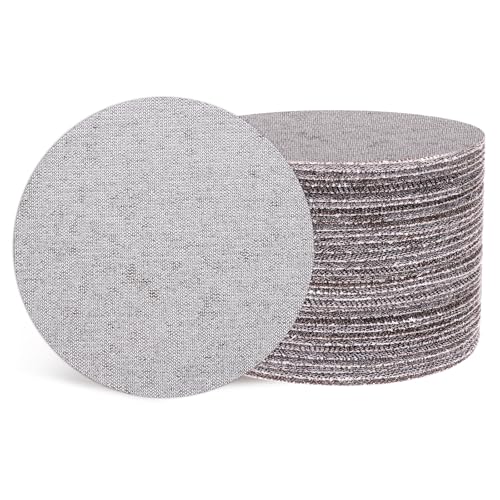 QUARKZMAN 150mm Mesh Schleifscheibe, 100 Stück 180 Körnung Staubfreies Trockenbauschleifpapier Klett-Schleifpads für Trockenbau Spachtelboden von QUARKZMAN