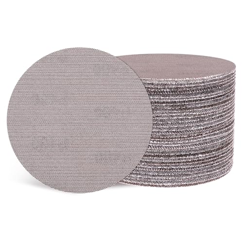 QUARKZMAN 150mm Mesh Schleifscheibe, 100 Stück 400 Körnung Staubfreies Trockenbauschleifpapier Klett-Schleifpads für Trockenbau Putz von QUARKZMAN