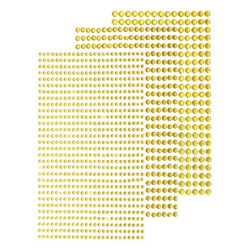 QUARKZMAN 1532 Stück 3 Blätter Strasssteine 3/4/5 mm Selbstklebende Strasssteine Glitzersticker für DIY-Dekoration Basteln, Hellgold QUARKZMAN 1532 Stück 3 Blätter Strasssteine 3/4/5 mm Selbstklebende Strasssteine Glitzersticker für DIY-Dekoration Basteln, Hellgold von QUARKZMAN