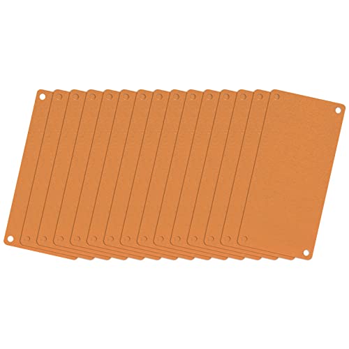 QUARKZMAN 15Stk 80x40x0.3mm Aluminium Leere Etiketten Rechteck Gravur Rohlinge Karte mit 4 Loch für Maschinen Namensschild Heimwerker Etikett Anhänger (Kupfer Ton) von QUARKZMAN