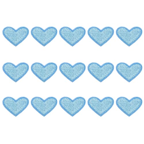 QUARKZMAN 15Stk Herz Bügel Aufnäher himmelblau gestickte Aufnäher Applikation Näh Aufnäher für Basteln Kleidung Reparatur Tasche Hut Dekoration 2.5 cm QUARKZMAN 15Stk Herz Bügel Aufnäher himmelblau gestickte Aufnäher Applikation Näh Aufnäher für Basteln Kleidung Reparatur Tasche Hut Dekoration 2.5 cm von QUARKZMAN