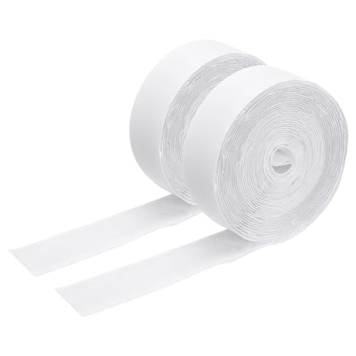 QUARKZMAN 15ft x 1" Klettband Hochleistungs Doppelseitige Klebestreifen Starke Rückseite Klebeverschluss für Zuhause Büro Auto Heimwerker Basteln Weiß von QUARKZMAN