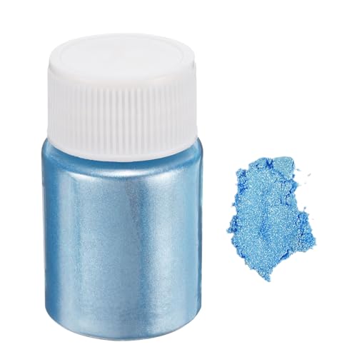 QUARKZMAN 15g/0.5oz Mica Pulver Natürliche Harz Epoxid Pigmentpulver für Gießharz, Autolack, DIY Kunst und Handwerk, Himmelblau von QUARKZMAN