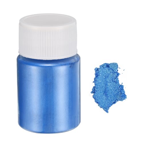 QUARKZMAN 15g/0.5oz Mica Pulver Natürliche Harz Epoxid Pigmentpulver für Gießharz, Autolack, DIY Kunst und Handwerk, Interferenzblau von QUARKZMAN