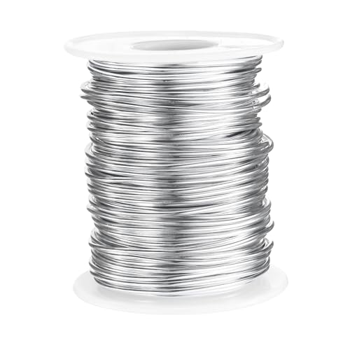 QUARKZMAN 16 Gauge Aluminium Basteldraht 1,5 mm 30 Meter Flexibler Biegsamer Eloxierter Metall-Schmuck-Modellierdraht für Schmuckherstellung Modellbau DIY, Hell Silber QUARKZMAN 16 Gauge Aluminium Basteldraht 1,5 mm 30 Meter Flexibler Biegsamer Eloxierter Metall-Schmuck-Modellierdraht für Schmuckherstellung Modellbau DIY, Hell Silber von QUARKZMAN