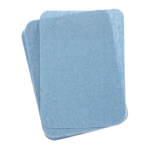 QUARKZMAN 16 Stück Kleider-Flicken zum Aufbügeln zur Stoffreparatur, Bügelflicken Aufbügelbare Flicken 105 x 75 mm für Jean, Kleidung, Hosen, Taschen, Dekoration (Denim Hellblau) von QUARKZMAN