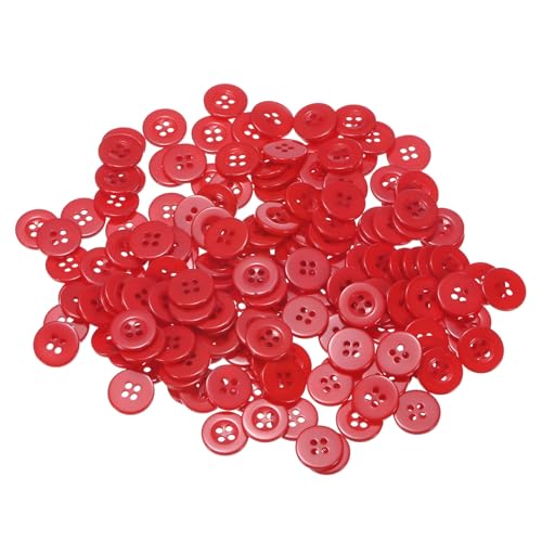 QUARKZMAN 160 Stück Knöpfe 15mm Bastelknöpfe Rot Nähknöpfe Harz Rund Flach 4-Loch Kunststoffknöpfe für Nähen DIY Handwerk Scrapbooking Dekorieren Kleidung Mänteln Blusen Hemden QUARKZMAN 160 Stück Knöpfe 15mm Bastelknöpfe Rot Nähknöpfe Harz Rund Flach 4-Loch Kunststoffknöpfe für Nähen DIY Handwerk Scrapbooking Dekorieren Kleidung Mänteln Blusen Hemden von QUARKZMAN