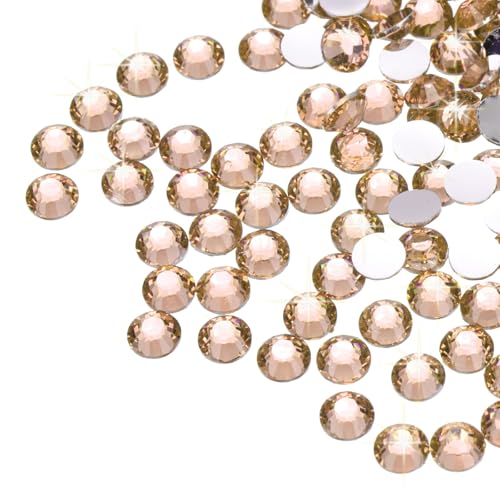 QUARKZMAN 16000 Stück Champagner Harz Flachrücken Rhinestone SS16 4mm Harz Nicht Hotfix Strasssteine für Basteln DIY Design, Becher, Kleidung, Make-up, Nagelkunst von QUARKZMAN