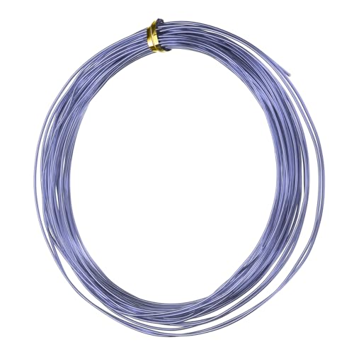 QUARKZMAN 18 Gauge 1mm Aluminiumdraht, 32,8 Ft(10m) Biegsamer Metall Draht Schmuck Basteldraht Perlen Armaturendraht für DIY Basteln Kränze Herstellung Skulptur Florale, Hell Lila von QUARKZMAN