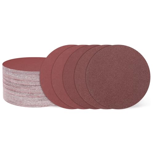 QUARKZMAN 18 Stk. 200mm 8 Zoll Schleifscheiben 80/100/120/180/240/400 Körnung Klett-Schleifpapier Zufällige Exzenterschleifer Pads für Holzbearbeitung Automobil Metall von QUARKZMAN