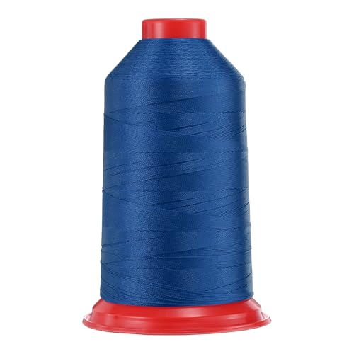 QUARKZMAN 1968 Yards Bonded Nylon Nähgarn Größe 280D/3 Nähen-Schweres Duty Nylon Polstergarn Outdoor-Garn für Leder Jeans und Webhandwerk Maschine DIY Saphirblau von QUARKZMAN