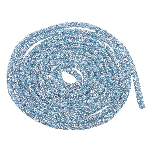 QUARKZMAN 2,5 Yard 7mm 0,28 Zoll Glitzer Pailletten Seil Pailletten Strass Schlauch Kordel für DIY Hochzeitskleider Kostüm Kleidung Schuhe Schmuck Accessoire Hellblau QUARKZMAN 2,5 Yard 7mm 0,28 Zoll Glitzer Pailletten Seil Pailletten Strass Schlauch Kordel für DIY Hochzeitskleider Kostüm Kleidung Schuhe Schmuck Accessoire Hellblau von QUARKZMAN