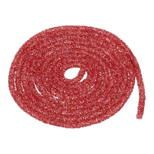 QUARKZMAN 2,5 Yard 7mm 0,28 Zoll Glitzer Pailletten Seil Pailletten Strass Schlauch Kordel für DIY Hochzeitskleider Kostüm Kleidung Schuhe Schmuck Accessoire Klar Rot QUARKZMAN 2,5 Yard 7mm 0,28 Zoll Glitzer Pailletten Seil Pailletten Strass Schlauch Kordel für DIY Hochzeitskleider Kostüm Kleidung Schuhe Schmuck Accessoire Klar Rot von QUARKZMAN