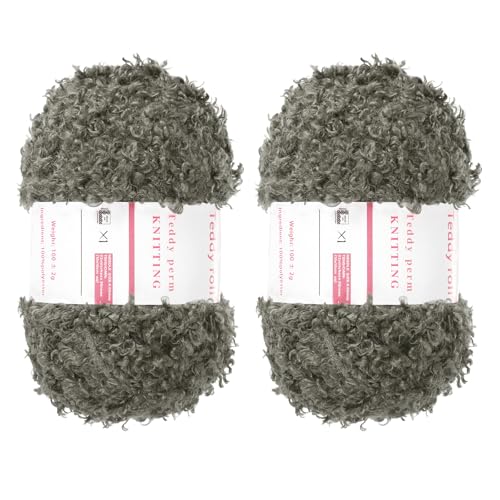 QUARKZMAN 2 Knäuel Fellgarn Weiches Flauschiges Chunky-Garn Flauschiges Wimperngarn Tiefgrau zum Häkeln Stricken Kleidungstasche - 55Yard/50m, 3,23ozx2 QUARKZMAN 2 Knäuel Fellgarn Weiches Flauschiges Chunky-Garn Flauschiges Wimperngarn Tiefgrau zum Häkeln Stricken Kleidungstasche - 55Yard/50m, 3,23ozx2 von QUARKZMAN
