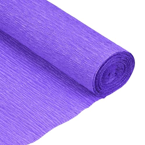 QUARKZMAN 2 Rollen Krepppapier 50 x 210 cm Kräuselpapier Pastell Crepe Paper Seidenpapier Floristenkrepp Crepe-Papier zum Basteln Dekoration Geschenk Verpackung Blumen, Blau Lila von QUARKZMAN