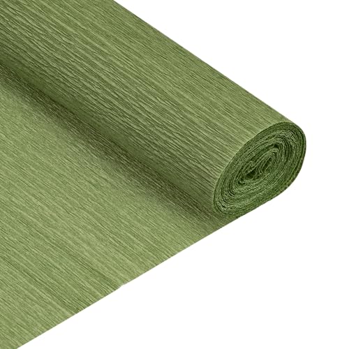 QUARKZMAN 2 Rollen Krepppapier 50 x 210 cm Kräuselpapier Pastell Crepe Paper Seidenpapier Floristenkrepp Crepe-Papier zum Basteln Dekoration Geschenk Verpackung Blumen, Gelb Grün von QUARKZMAN