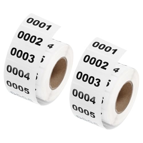 QUARKZMAN 2 Rollen Zahlen Aufkleber, 0001-1000 Number Stickers Nummern Aufkleber Selbstklebende Zahlen Klein 7 * 10mm Weiß QUARKZMAN 2 Rollen Zahlen Aufkleber, 0001-1000 Number Stickers Nummern Aufkleber Selbstklebende Zahlen Klein 7 * 10mm Weiß von QUARKZMAN