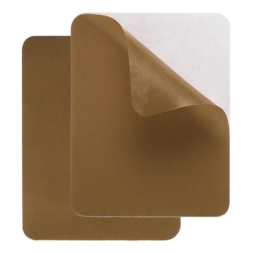 QUARKZMAN 2 Stk. Selbstklebende Reparaturflicken 9,5 x 12,5 cm Wasserdichter Twill-Stoff Reparaturflicken Klebeband Waschbar Reparaturset für Daunenjacken Kleidung Zelte, Hellbraun QUARKZMAN 2 Stk. Selbstklebende Reparaturflicken 9,5 x 12,5 cm Wasserdichter Twill-Stoff Reparaturflicken Klebeband Waschbar Reparaturset für Daunenjacken Kleidung Zelte, Hellbraun von QUARKZMAN