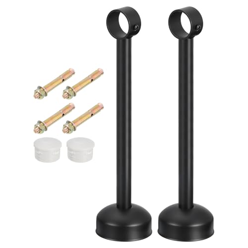 QUARKZMAN 2 Satz Deckenmontage Gardinenstangenhalter, Passend für 32mm/1,26" Rohrlänge 300mm/11,81" Edelstahl Gardinenstangen Haken Halter für Wände Kleiderschrank Rohr Gardinenrohr, Schwarz QUARKZMAN 2 Satz Deckenmontage Gardinenstangenhalter, Passend für 32mm/1,26" Rohrlänge 300mm/11,81" Edelstahl Gardinenstangen Haken Halter für Wände Kleiderschrank Rohr Gardinenrohr, Schwarz von QUARKZMAN