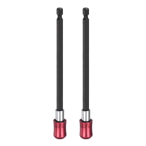 QUARKZMAN 2 Stück 150mm Magnetischer Schraubendreher-Bithalter Verlängerung Schnellwechsel-Bohrer-Bit-Adapter mit 1/4" Sechskantschaft für Stecknuss-Adapter Elektrowerkzeug, Rot QUARKZMAN 2 Stück 150mm Magnetischer Schraubendreher-Bithalter Verlängerung Schnellwechsel-Bohrer-Bit-Adapter mit 1/4" Sechskantschaft für Stecknuss-Adapter Elektrowerkzeug, Rot von QUARKZMAN