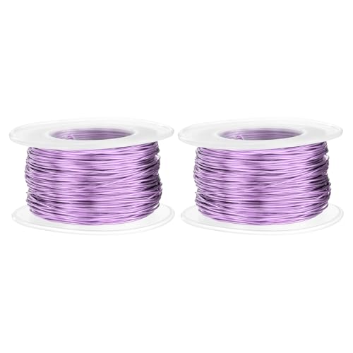 QUARKZMAN 2 Stück 20 Gauge Aluminium Basteldraht 0,8 mm 30 Meter Flexibler Biegsamer Eloxierter Metall Schmuck Modellierdraht für Schmuckherstellung Modellbau DIY, Hellviolett QUARKZMAN 2 Stück 20 Gauge Aluminium Basteldraht 0,8 mm 30 Meter Flexibler Biegsamer Eloxierter Metall Schmuck Modellierdraht für Schmuckherstellung Modellbau DIY, Hellviolett von QUARKZMAN